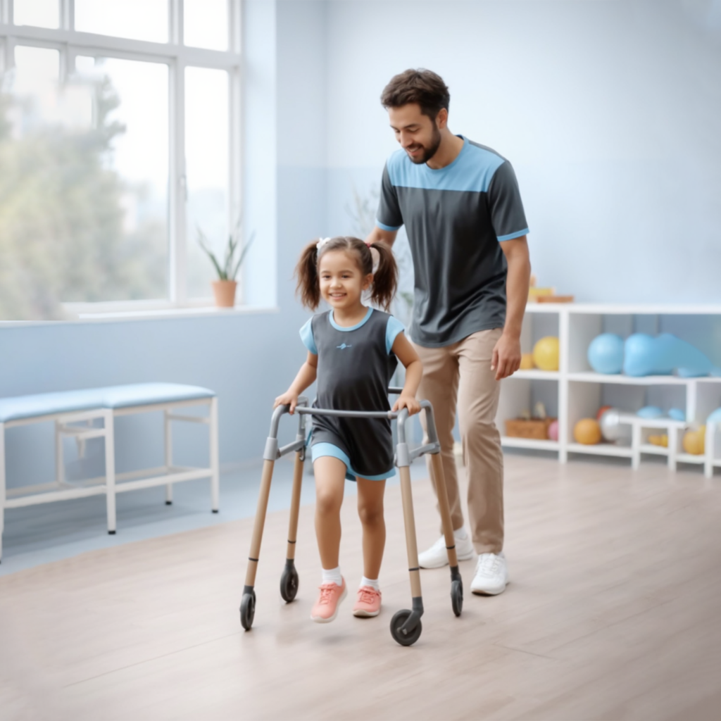 pediatrie reeducation tapis de marche immerge hydrotherapie walko