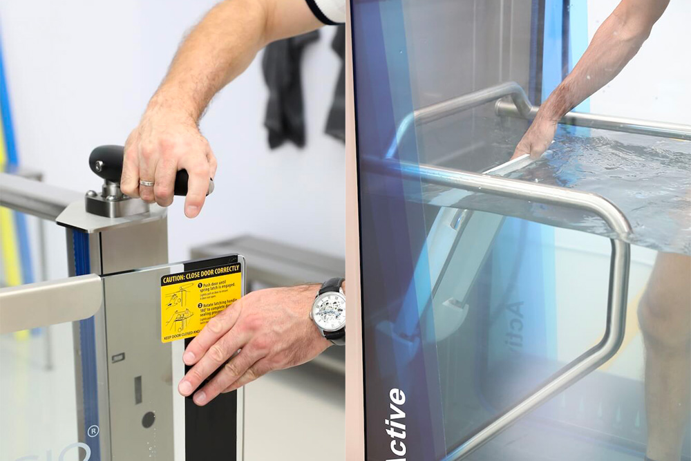 tapis hydrothérapie walk-o hydrophysio focus - rééducation - sport - bien-être - surpoids - gériatrie - pédiatrie