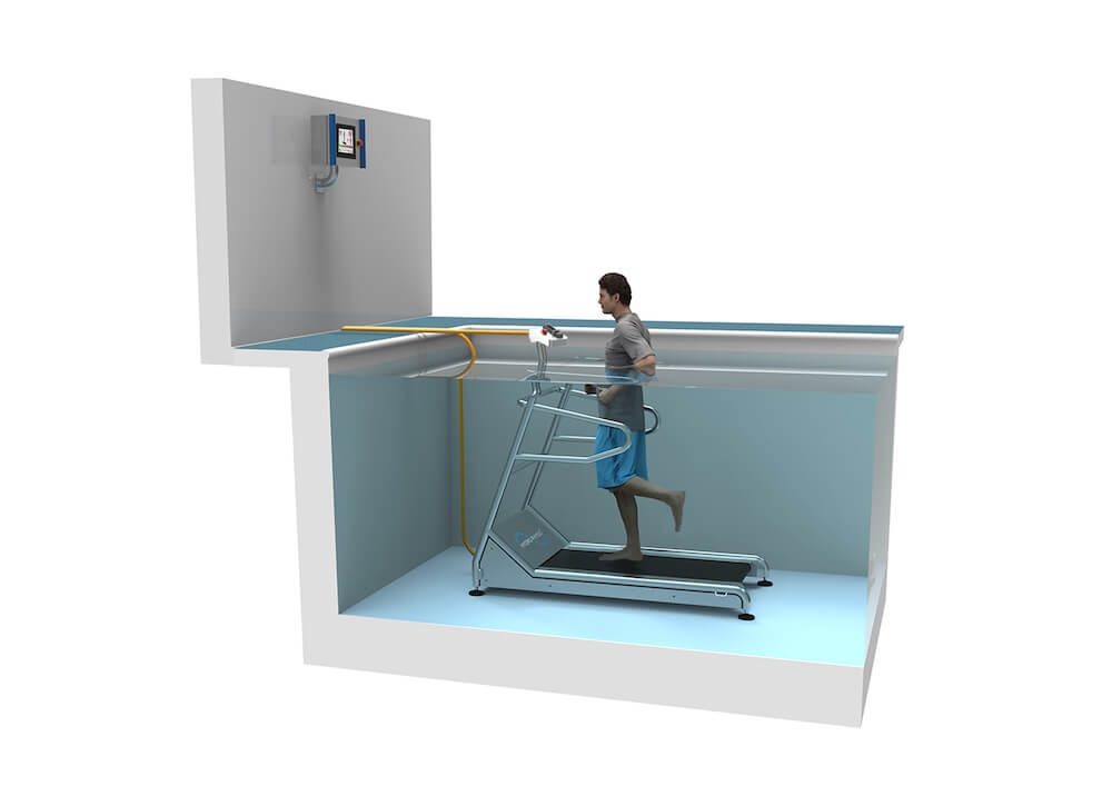 tapis hydrothérapie walk-o hydrophysio fusion - rééducation - sport - bien-être - surpoids - gériatrie - pédiatrie