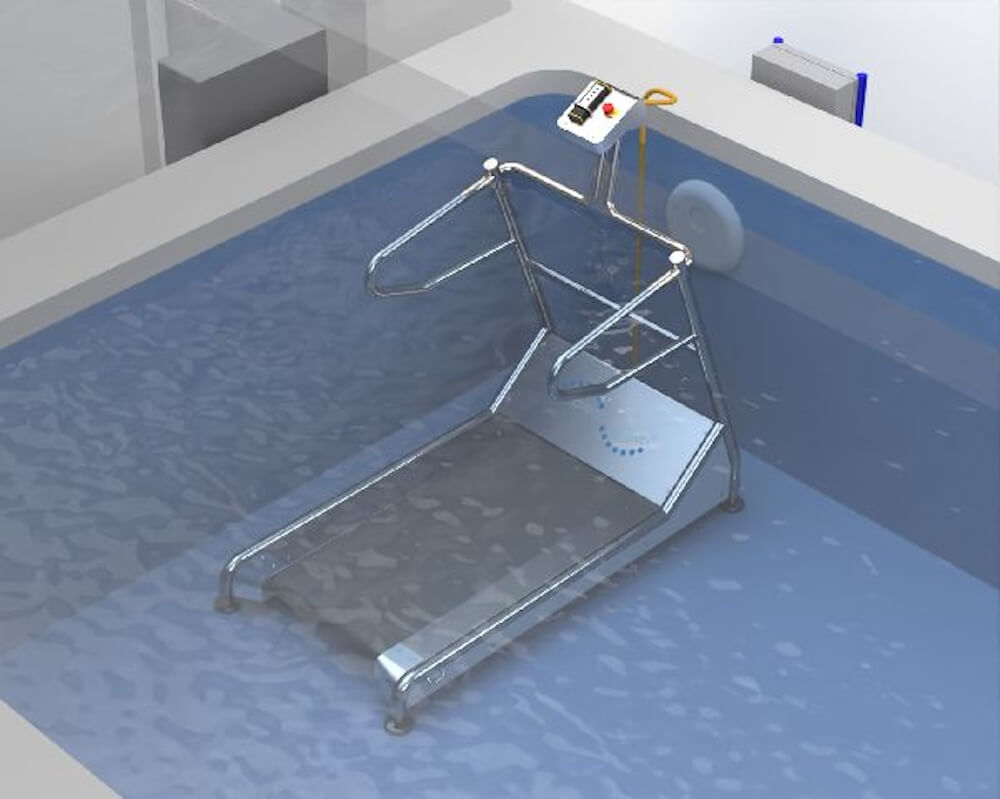 tapis hydrothérapie walk-o hydrophysio fusion - rééducation - sport - bien-être - surpoids - gériatrie - pédiatrie