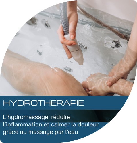 L’hydromassage réduire l’inflammation et calmer la douleur grâce au massage par l’eau