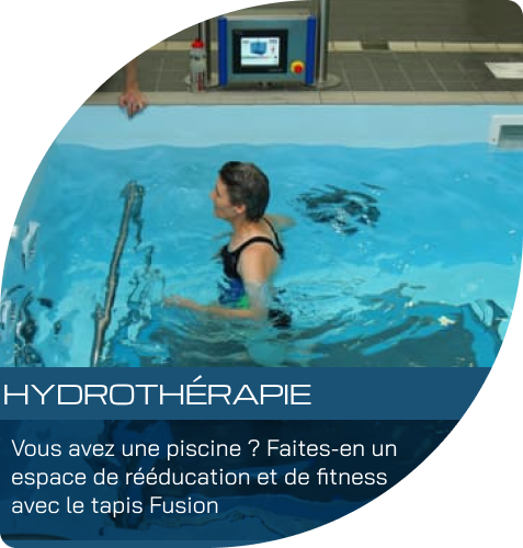 Vous avez une piscine ? Faites-en un espace de rééducation et de fitness avec le tapis Fusion