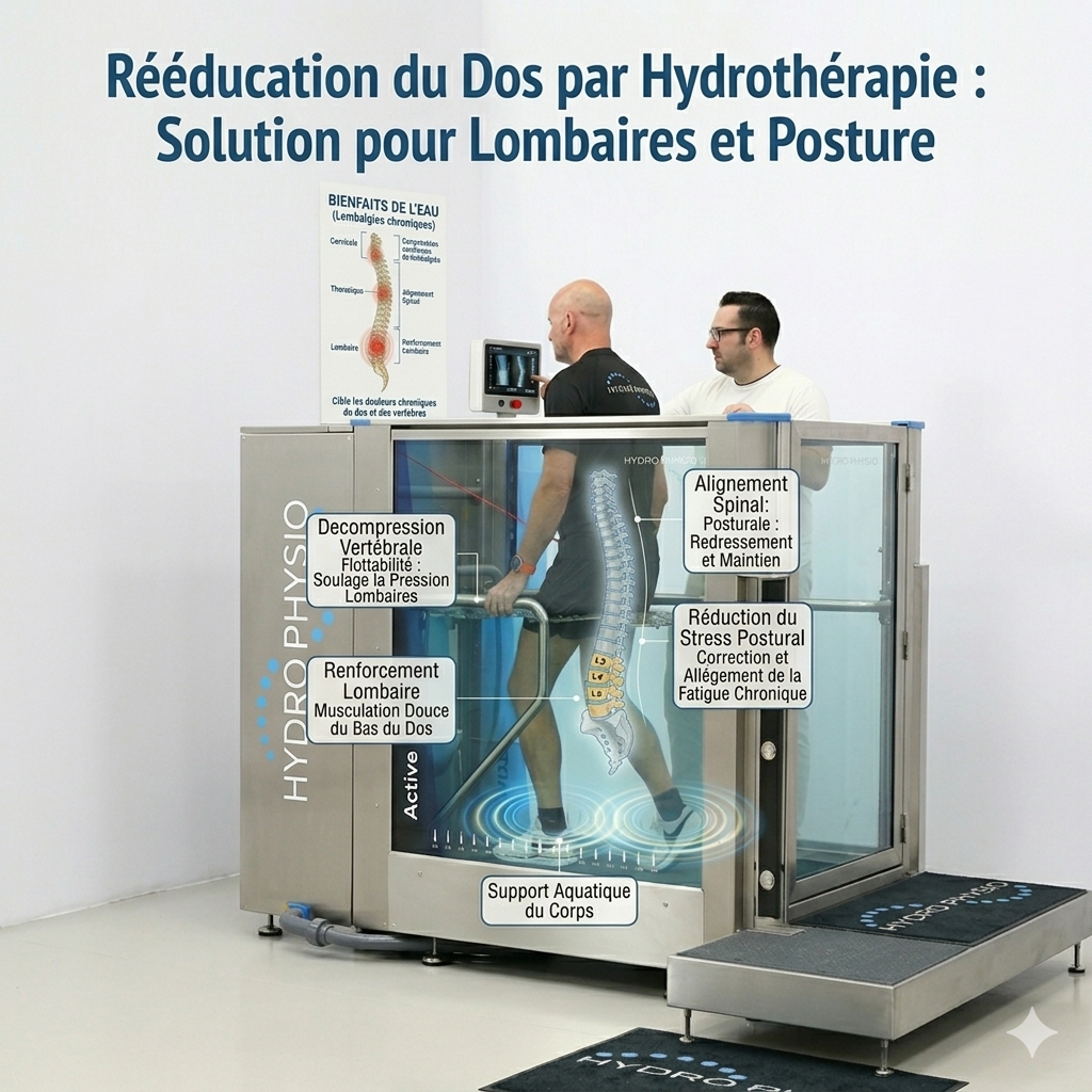 Douleurs lombaires chroniques : marcher dans l’eau plutôt que sur terre